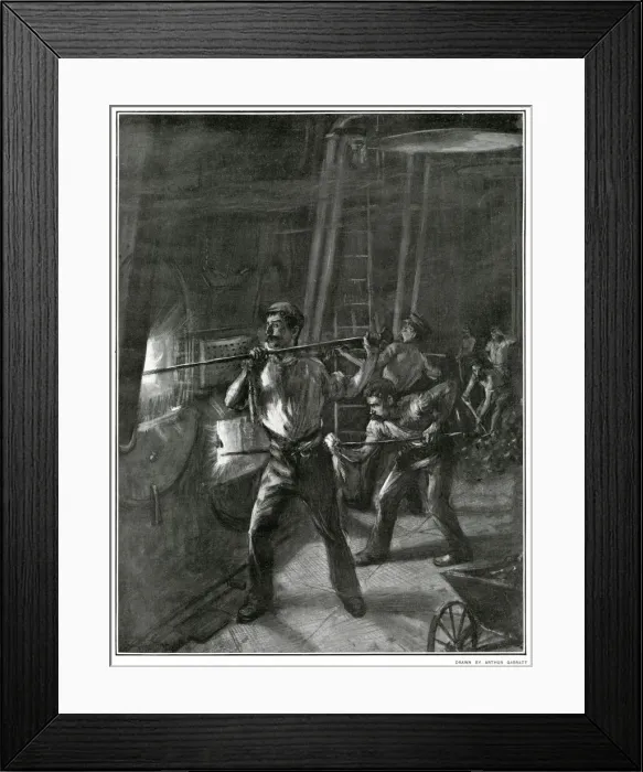 Framed Print : Stokehole of the Atlantic Liner 1903 Framed Print : Stokehole of the Atlantic Liner 1903
