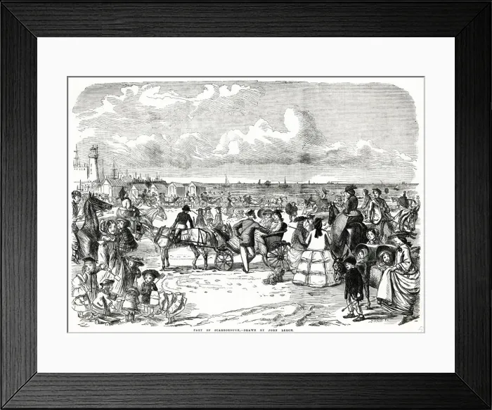 Framed Print : Part of Scarborough, drawn by John Leech 1857 Framed Print : Part of Scarborough, drawn by John Leech 1857