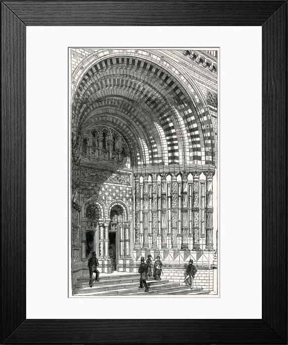 Framed Print : Principal entrance to the Zoological Museum, London 1880