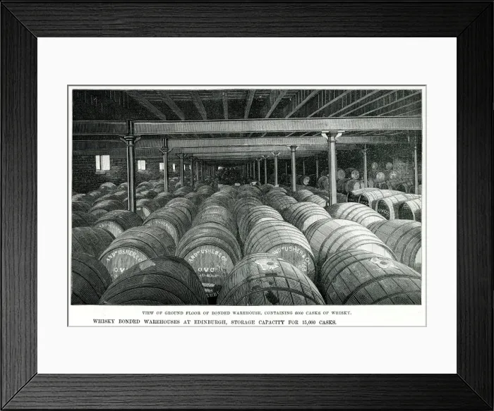Framed Print : Glenlivet Scotch Whisky distillery 1890