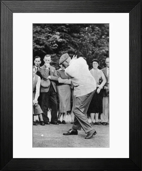 Framed Print : Golfer James Braid Mid Back Swing