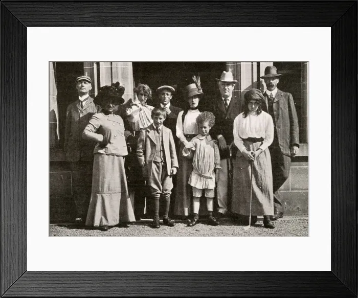 Framed Print : James Braid and Party at Archerfield House