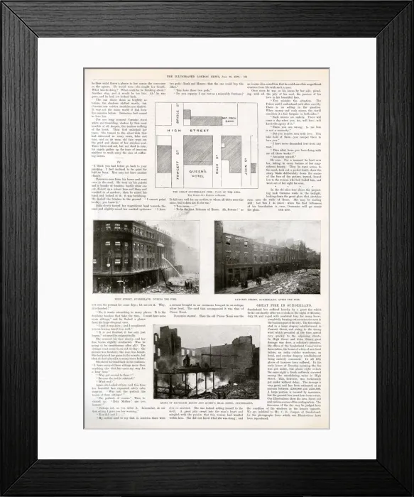Framed Print : Ruins of the Great Sunderland Fire, 1898 Framed Print : Ruins of the Great Sunderland Fire, 1898
