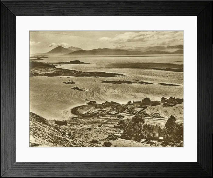 Framed Print : The Misty Isle - Skye viewed from Camasterach nr Applecross