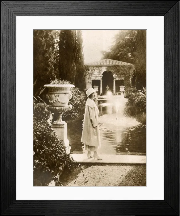 Framed Print : Princess Karageorgevitch at the Villa Fiorentiana, Cannes Framed Print : Princess Karageorgevitch at the Villa Fiorentiana, Cannes