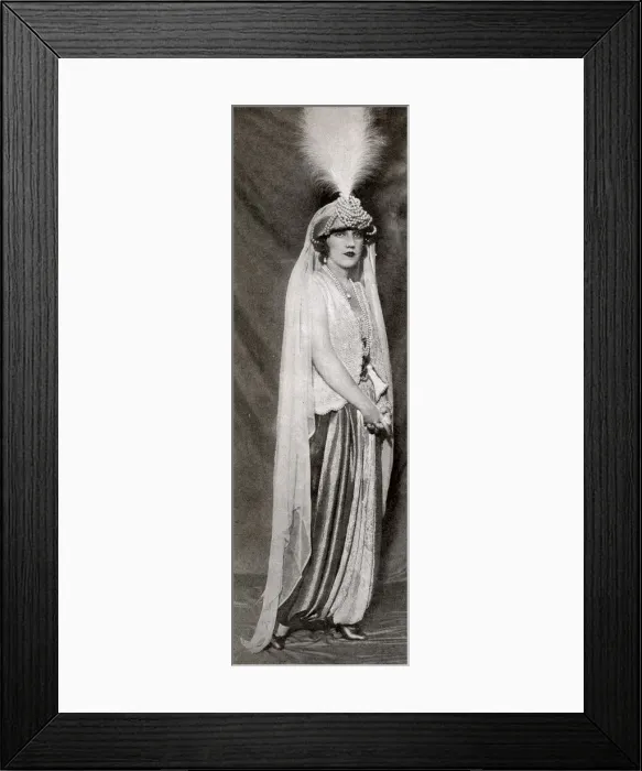 Framed Print : Florence Gould in costume for the Perian Gala, Juan les Pins Framed Print : Florence Gould in costume for the Perian Gala, Juan les Pins