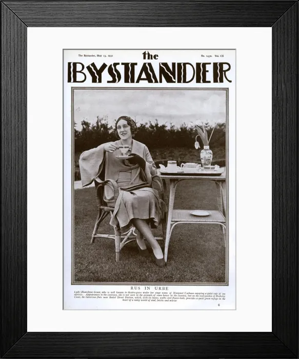 Framed Print : Lady Hamilton Grant on roof garden of Berkeley Court