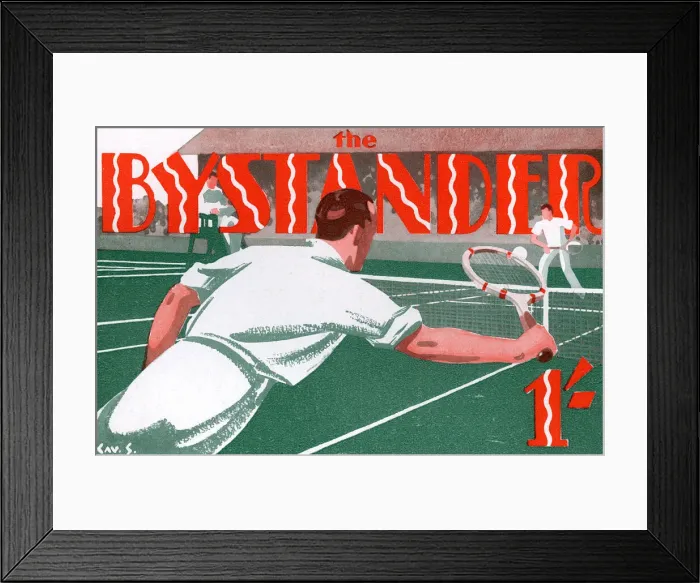 Framed Print : Bystander masthead - tennis match
