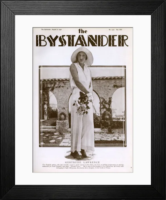 Framed Print : Gertrude Lawrence at La Caponcina on French Riviera Framed Print : Gertrude Lawrence at La Caponcina on French Riviera