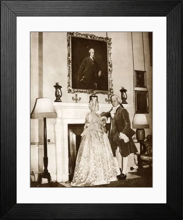 Framed Print : The Earl of Jersey at the Georgian Ball, Osterley Park, 1939