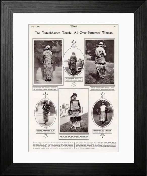 Framed Print : The Tutankhamen Touch - fashion inspired by Ancient Egypt Framed Print : The Tutankhamen Touch - fashion inspired by Ancient Egypt