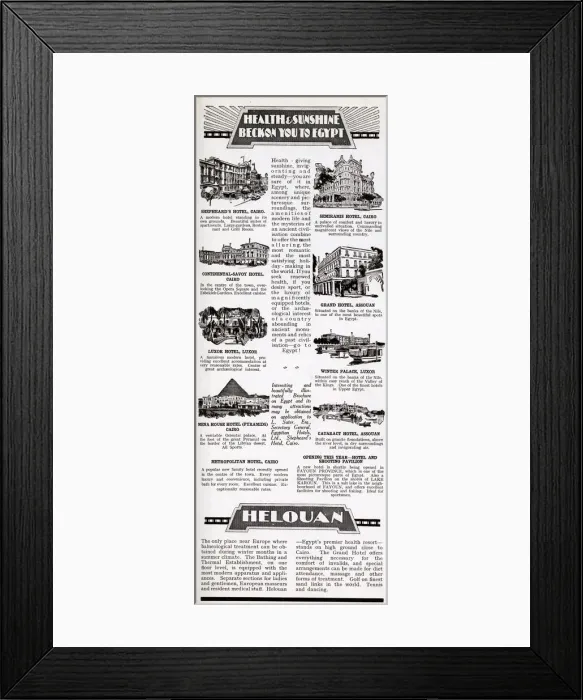 Framed Print : Hotels in Egypt