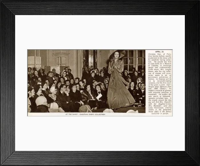 Framed Print : Dior fashion show at the Savoy, 1950 Framed Print : Dior fashion show at the Savoy, 1950