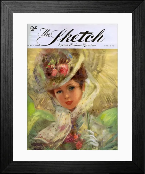 Framed Print : The Sketch Spring Fashion Number 1953 Framed Print : The Sketch Spring Fashion Number 1953