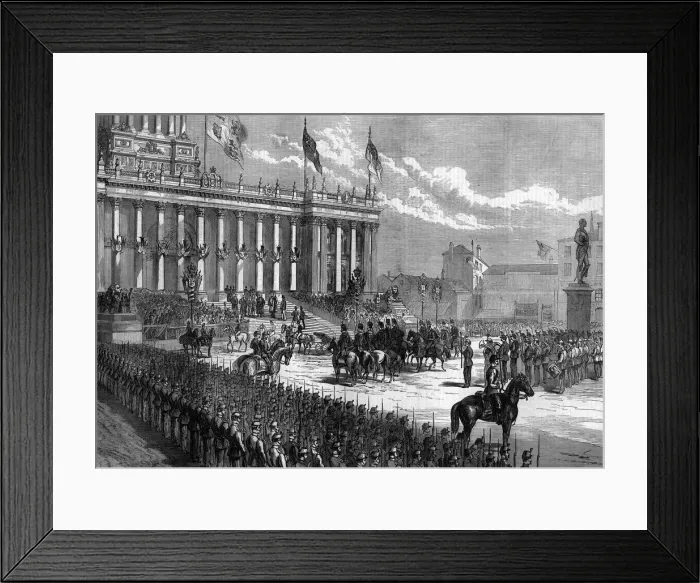 Framed Print : Prince Arthur at Leeds, Arrival of the Prince at town hall Framed Print : Prince Arthur at Leeds, Arrival of the Prince at town hall