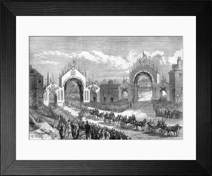 Framed Print : Prince Arthur at Leeds, procession at Chapeltown Framed Print : Prince Arthur at Leeds, procession at Chapeltown