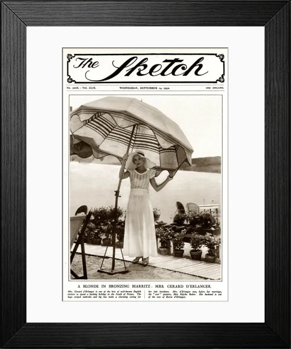 Framed Print : Mrs Gerard D Erlanger at Biarritz Framed Print : Mrs Gerard D Erlanger at Biarritz