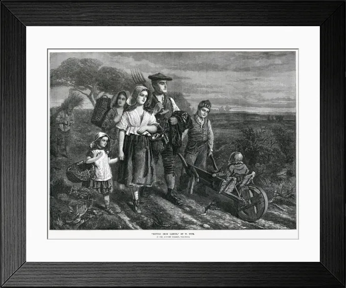 Framed Print : Return from labour 1871 Framed Print : Return from labour 1871