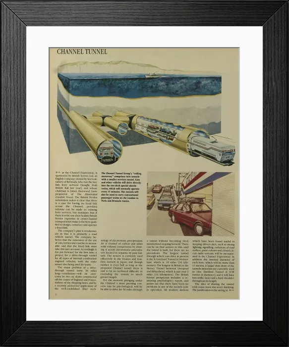 Framed Print : Channel Tunnel proprosals, 1985(4) Framed Print : Channel Tunnel proprosals, 1985(4)