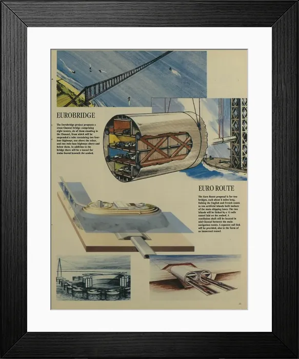Framed Print : Channel Tunnel proprosals, 1985(5) Framed Print : Channel Tunnel proprosals, 1985(5)