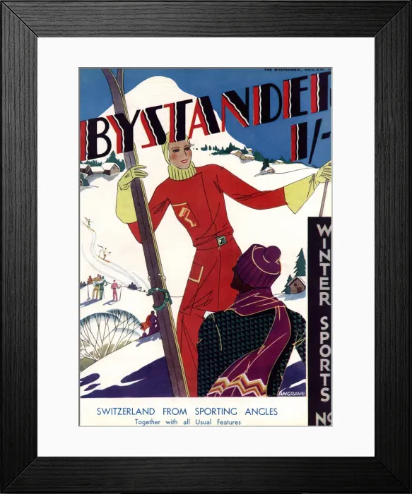 Framed Print : Bystander Winter Sports Number 1930 Framed Print : Bystander Winter Sports Number 1930