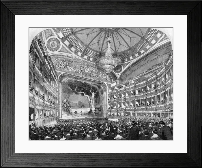 Framed Print : Royal Italian Opera House, Covent Garden, London 1858 Framed Print : Royal Italian Opera House, Covent Garden, London 1858