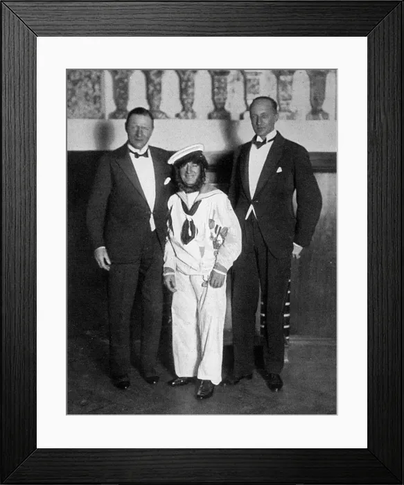 Framed Print : Steve Donoghue wins fancy dress competition at St. Moritz Framed Print : Steve Donoghue wins fancy dress competition at St. Moritz
