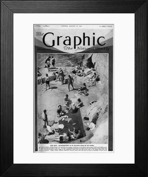 Framed Print : Sun worshippers at Eden Roc Framed Print : Sun worshippers at Eden Roc