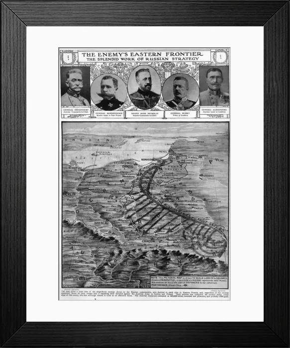 Framed Print : WW1 - The Enemys Eastern Frontier - 1914 Framed Print : WW1 - The Enemys Eastern Frontier - 1914