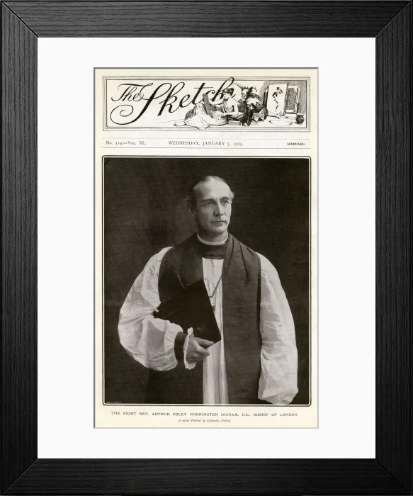 Framed Print : Sketch cover - Arthur Winnington Ingram, Bishop of London Framed Print : Sketch cover - Arthur Winnington Ingram, Bishop of London