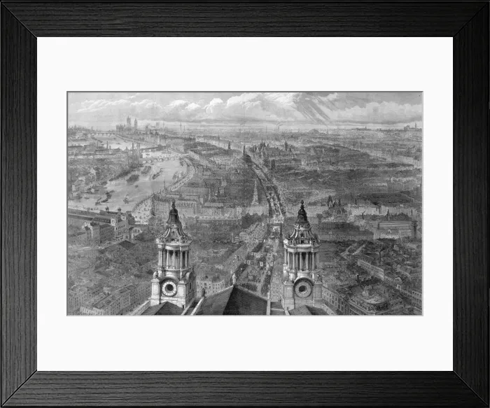 Framed Print : View of London from St. Pauls, on Lord Mayors Day Framed Print : View of London from St. Pauls, on Lord Mayors Day