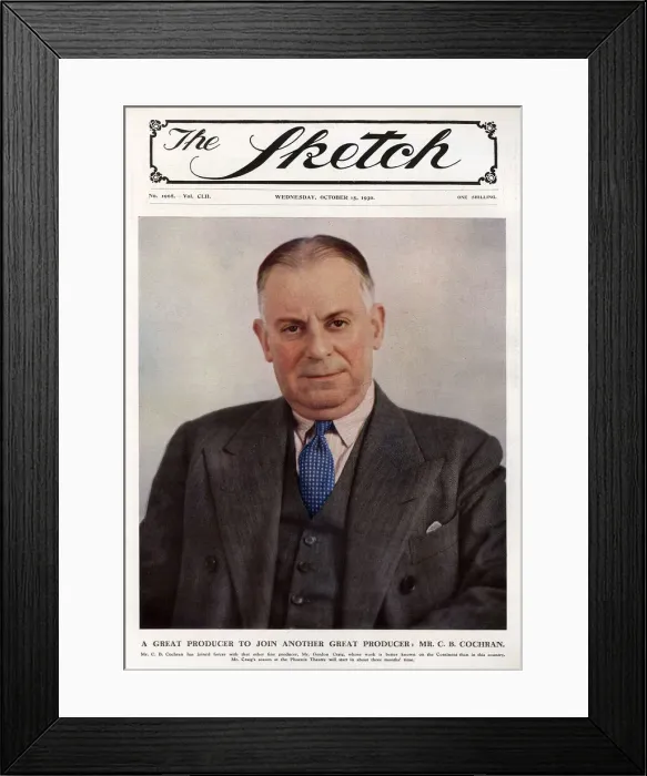 Framed Print : Front cover, portrait of C B Cochran, theatre producer Framed Print : Front cover, portrait of C B Cochran, theatre producer