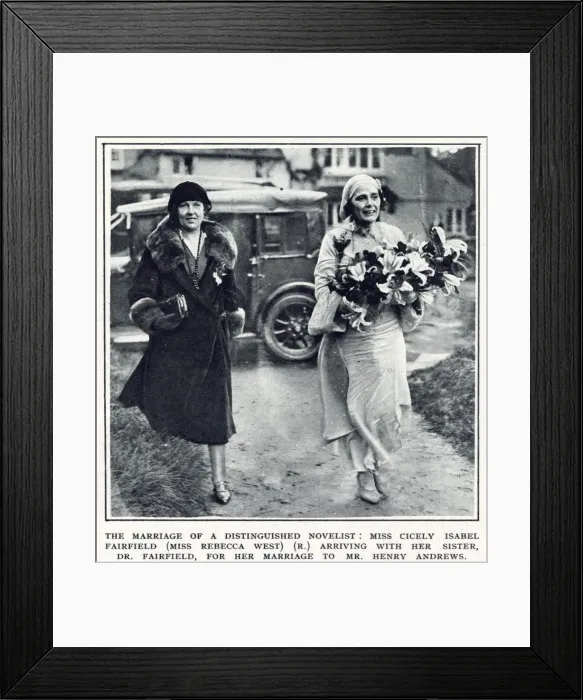 Framed Print : Marriage of Rebecca West, novelist and critic