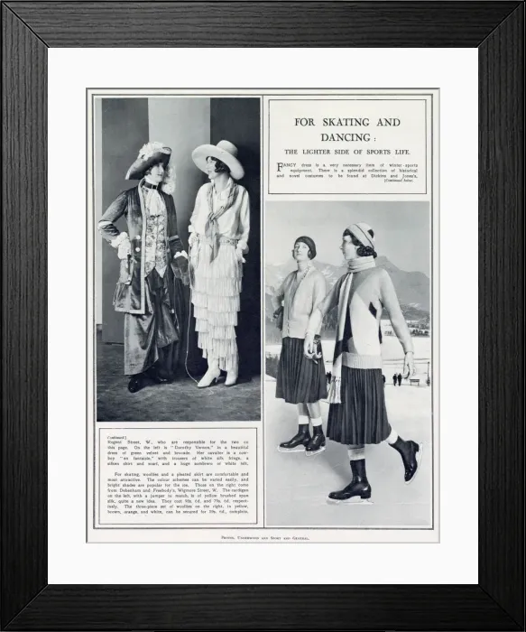 Framed Print : Advert for womens skating and dancing costumes Framed Print : Advert for womens skating and dancing costumes