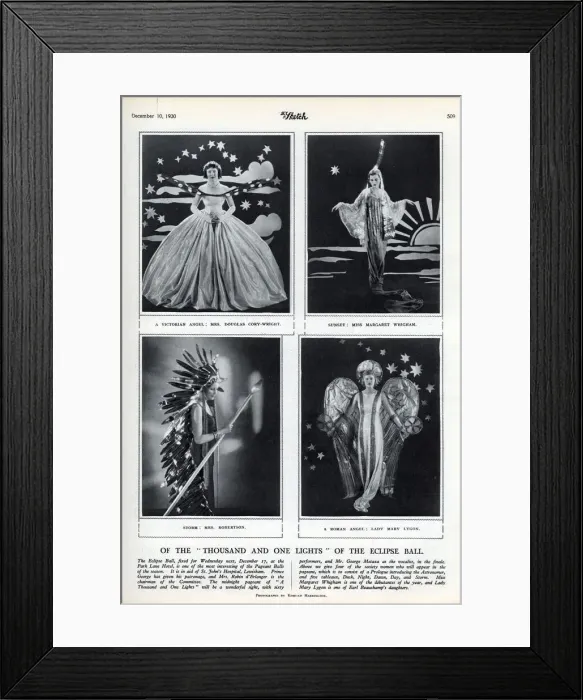 Framed Print : Four costumes for the Eclipse Ball Framed Print : Four costumes for the Eclipse Ball