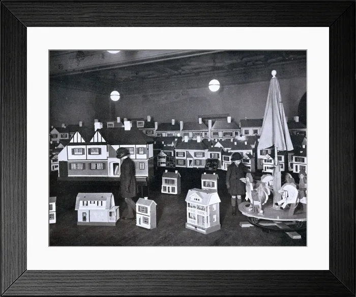 Framed Print : Harrods toy department, dolls houses, 1922 Framed Print : Harrods toy department, dolls houses, 1922