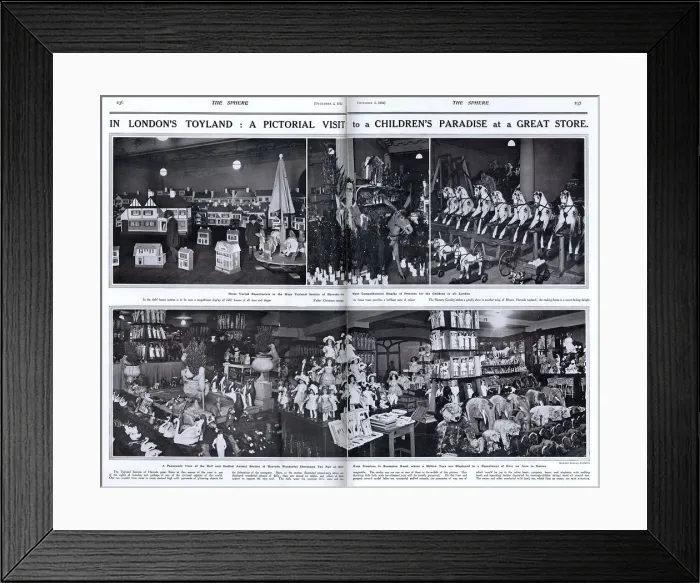 Framed Print : Harrods toy department 1922
