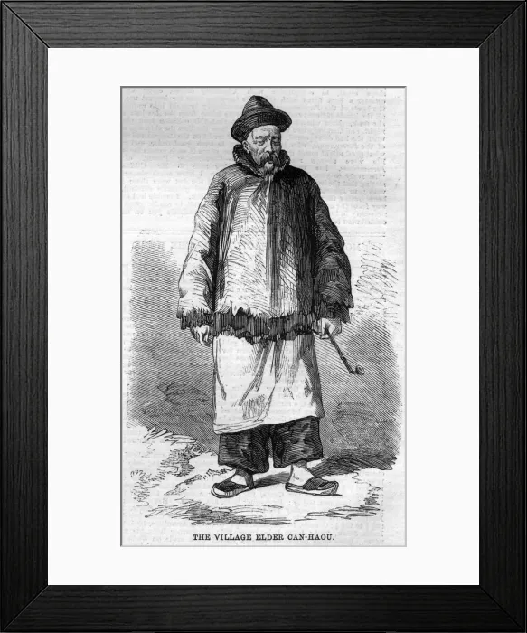 Framed Print : Travelling in China: The village Elder, Can-Haou Framed Print : Travelling in China: The village Elder, Can-Haou