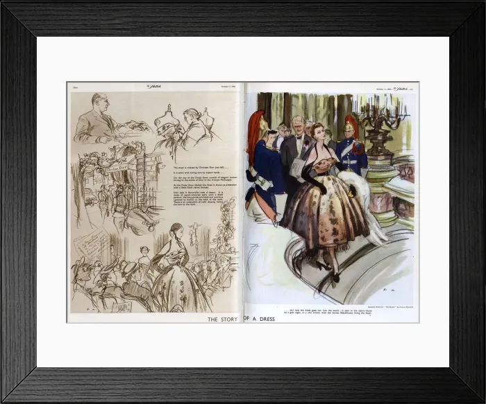 Framed Print : The Story of a Dress - Christian Dior
