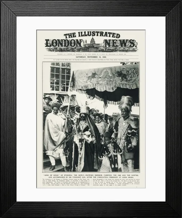 Framed Print : Newly-Crowned Emperor of Ethiopia, Haile Selassie Framed Print : Newly-Crowned Emperor of Ethiopia, Haile Selassie