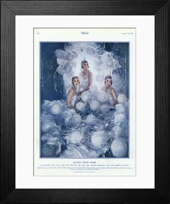 Framed Print : Silver Soap Suds by Cecil Beaton in The Sketch, 1930 Framed Print : Silver Soap Suds by Cecil Beaton in The Sketch, 1930