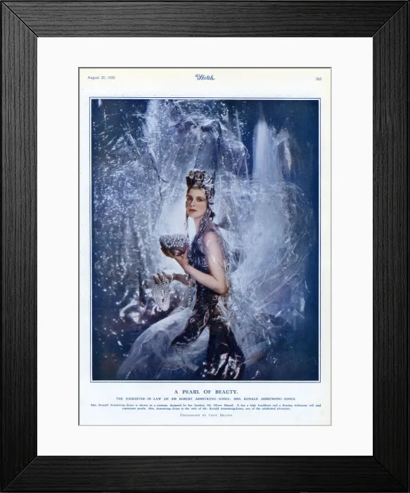 Framed Print : A Pearl of Beauty by Cecil Beaton in The Sketch, 1930 Framed Print : A Pearl of Beauty by Cecil Beaton in The Sketch, 1930