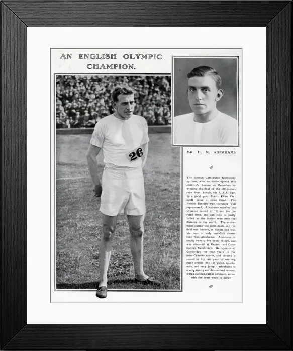 Framed Print : Harold Maurice Abrahams, CBE, (15 December 1899 - 14 January 1978 Framed Print : Harold Maurice Abrahams, CBE, (15 December 1899 - 14 January 1978