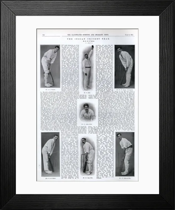 Framed Print : The Indian cricket team Framed Print : The Indian cricket team