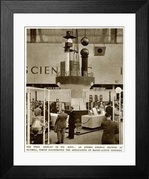 Framed Print : Atomic energy stand at British Industries Fair 1949