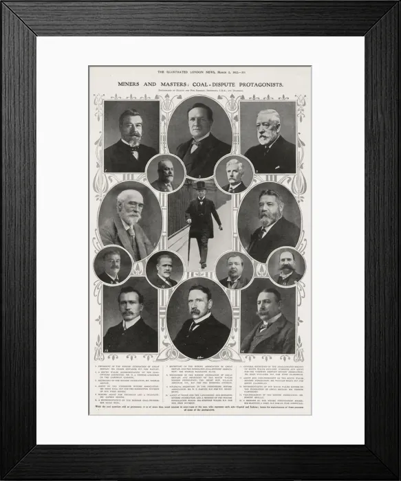 Framed Print : Miners and Masters: Coal-dispute Protagonists