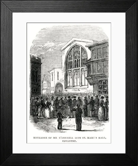 Framed Print : The Entrance of Mr O Connell into St. Marys Hall, Coventry Framed Print : The Entrance of Mr O Connell into St. Marys Hall, Coventry