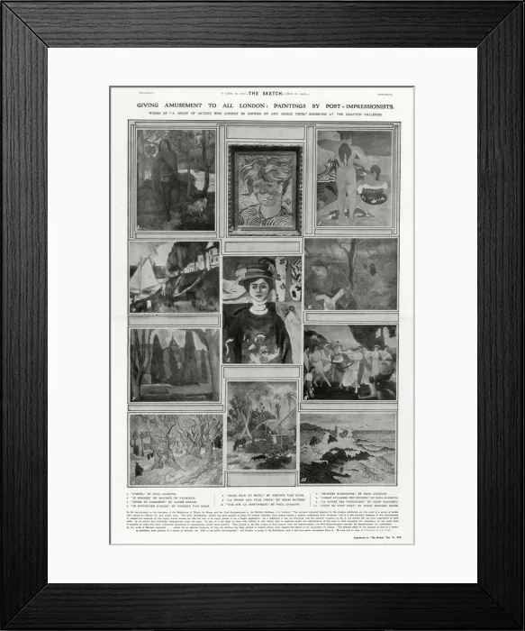 Framed Print : Paintings by Post-Impressionists - Grafton Galleries Framed Print : Paintings by Post-Impressionists - Grafton Galleries