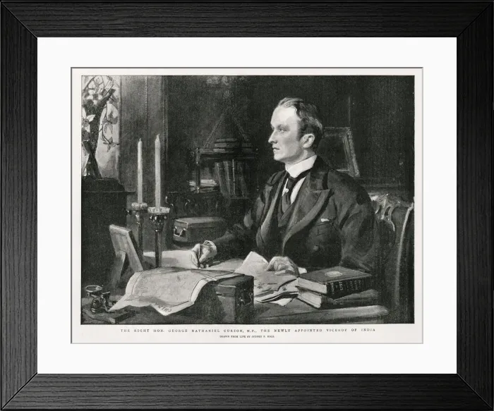 Framed Print : George Nathaniel Curzon, newly appointed Viceroy of India Framed Print : George Nathaniel Curzon, newly appointed Viceroy of India
