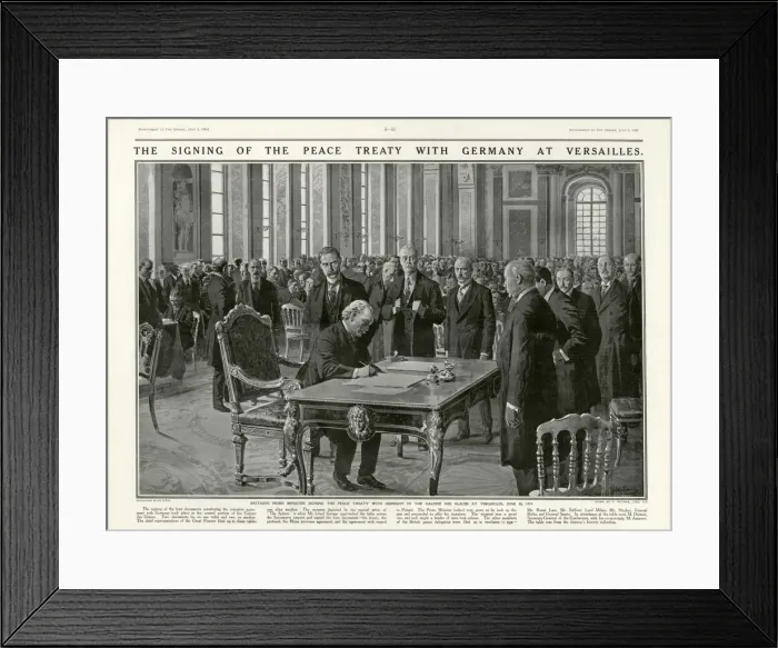 Framed Print : Treaty of Versailles, 1919 by Fortunino Matania